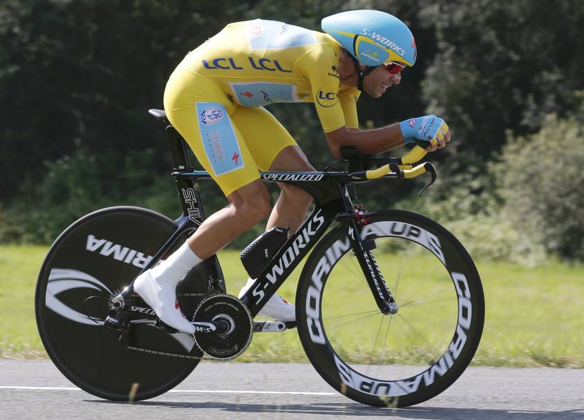 Vincenzo Nibali disputa una grande crono. Reuters